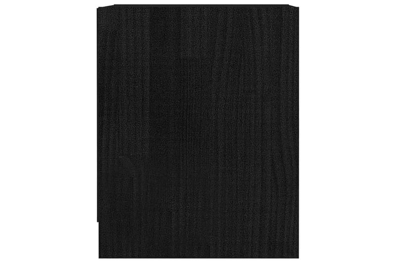 Sängbord svart 35,5x33,5x41,5 cm massiv furu - Svart - Sängbord & nattduksbord