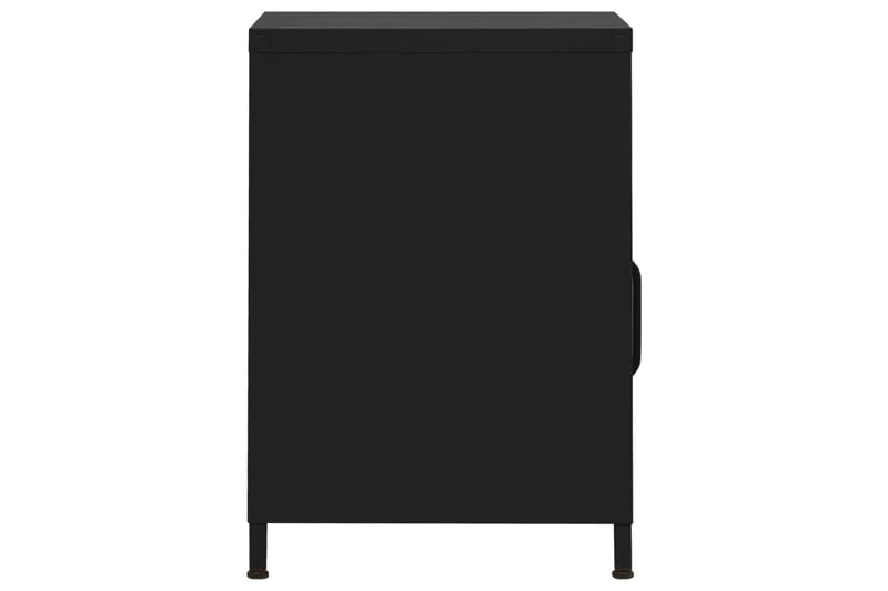 Sängbord svart 35x35x51 cm stål - Svart - Möbler - Bord & matgrupper - Avlastningsbord - Sängbord & nattduksbord