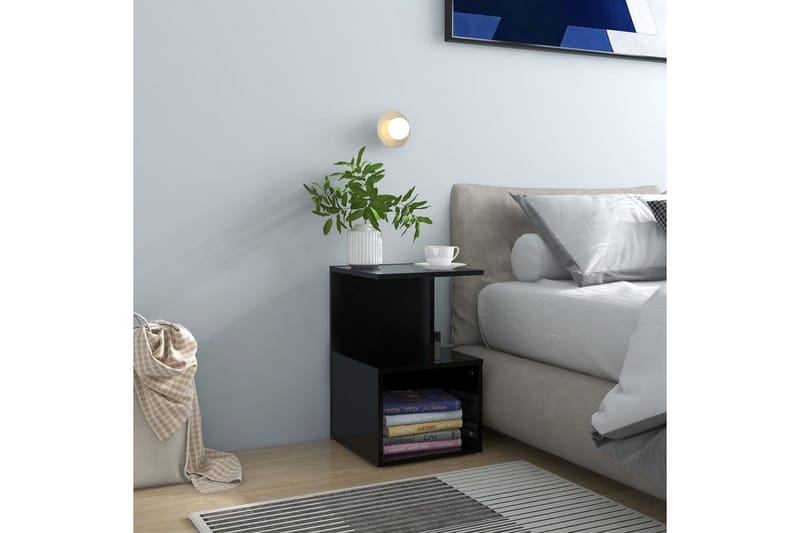 Sängbord svart 35x35x55 cm spånskiva - Svart - Möbler - Bord & matgrupper - Avlastningsbord - Sängbord & nattduksbord