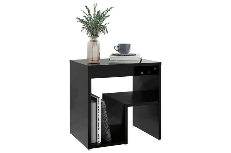 Sängbord svart 40x30x40 cm spånskiva - Svart - Sängbord & nattduksbord