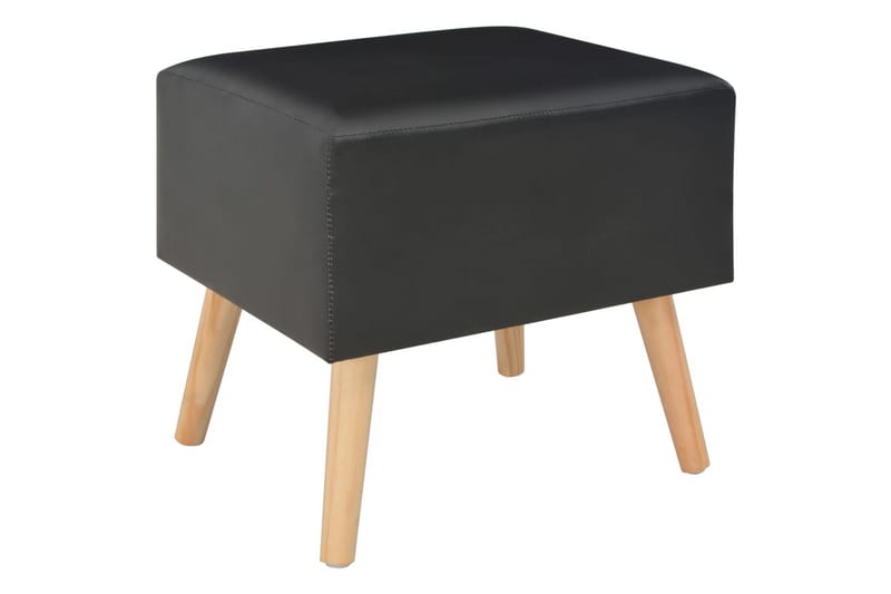 Sängbord svart 40x35x40 cm konstläder - Svart - Möbler - Bord & matgrupper - Avlastningsbord - Sängbord & nattduksbord