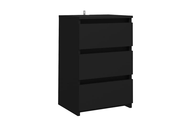 Sängbord svart 40x35x62,5 cm spånskiva - Svart - Möbler - Bord & matgrupper - Avlastningsbord - Sängbord & nattduksbord