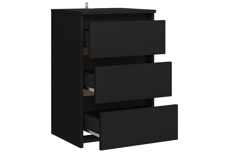 Sängbord svart 40x35x62,5 cm spånskiva - Svart - Möbler - Bord & matgrupper - Avlastningsbord - Sängbord & nattduksbord