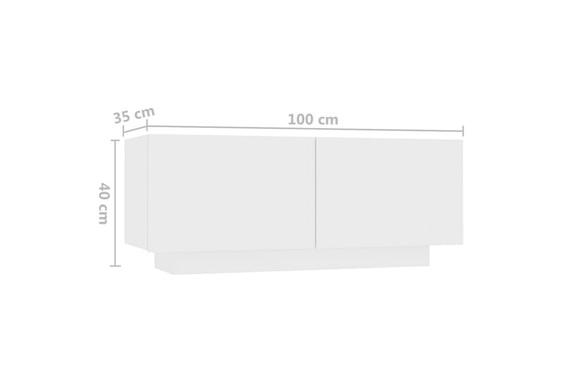 Sängbord vit 100x35x40 cm spånskiva - Vit - Möbler - Bord & matgrupper - Avlastningsbord - Sängbord & nattduksbord