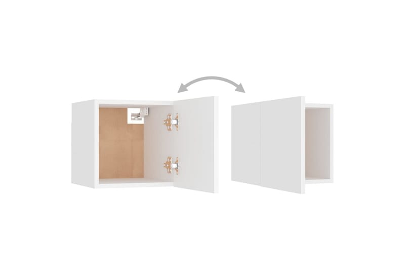 Sängbord vit 30,5x30x30 cm spånskiva - Vit - Möbler - Bord & matgrupper - Avlastningsbord - Sängbord & nattduksbord