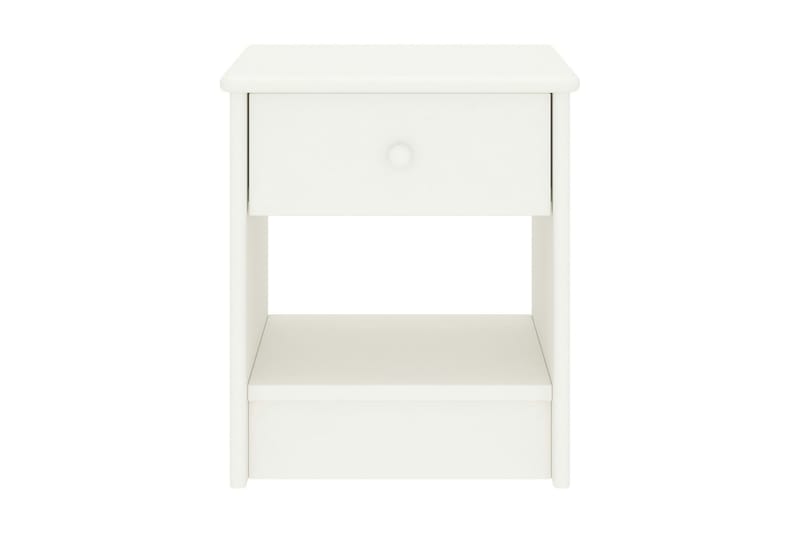 Sängbord vit 35x30x40 cm massiv furu - Vit - Möbler - Bord & matgrupper - Avlastningsbord - Sängbord & nattduksbord