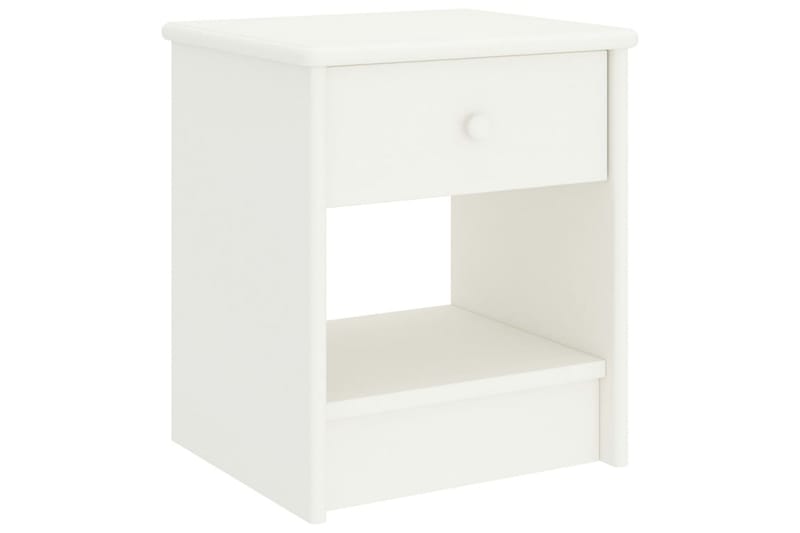 Sängbord vit 35x30x40 cm massiv furu - Vit - Möbler - Bord & matgrupper - Avlastningsbord - Sängbord & nattduksbord