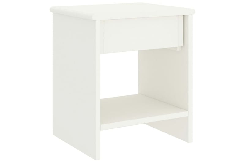 Sängbord vit 35x30x40 cm massiv furu - Vit - Möbler - Bord & matgrupper - Avlastningsbord - Sängbord & nattduksbord