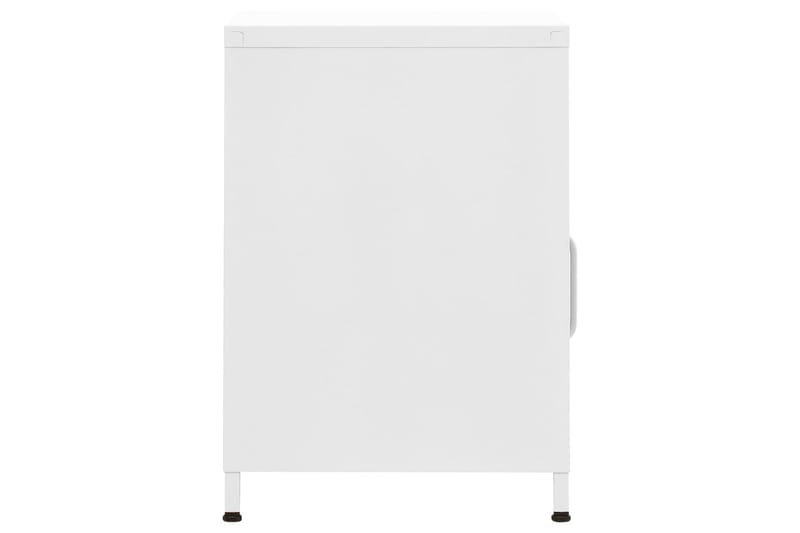 Sängbord vit 35x35x51 cm stål - Vit - Möbler - Bord & matgrupper - Avlastningsbord - Sängbord & nattduksbord