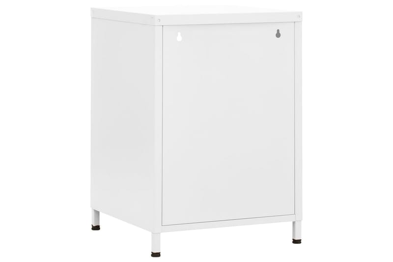 Sängbord vit 35x35x51 cm stål - Vit - Möbler - Bord & matgrupper - Avlastningsbord - Sängbord & nattduksbord