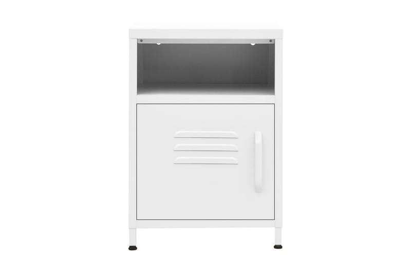 Sängbord vit 35x35x51 cm stål - Vit - Möbler - Bord & matgrupper - Avlastningsbord - Sängbord & nattduksbord