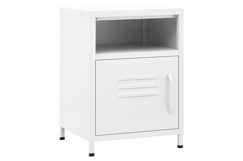 Sängbord vit 35x35x51 cm stål - Vit - Möbler - Bord & matgrupper - Avlastningsbord - Sängbord & nattduksbord