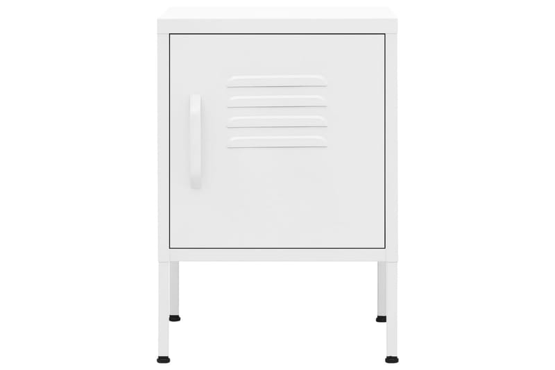 Sängbord vit 35x35x51 cm stål - Vit - Möbler - Bord & matgrupper - Avlastningsbord - Sängbord & nattduksbord