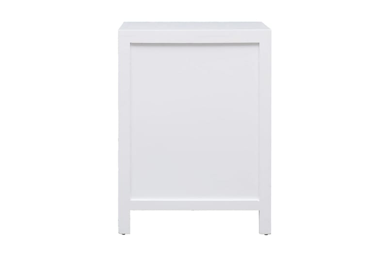 Sängbord vit 38x28x52 cm paulownia - Vit - Möbler - Bord & matgrupper - Avlastningsbord - Sängbord & nattduksbord
