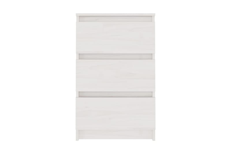 Sängbord vit 40x29,5x64 cm massiv furu - Vit - Sängbord & nattduksbord