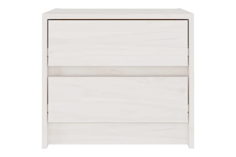 Sängbord vit 40x30,5x35,5 cm massiv furu - Vit - Sängbord & nattduksbord
