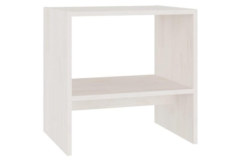 Sängbord vit 40x30,5x40 cm massiv furu - Vit - Möbler - Bord & matgrupper - Avlastningsbord - Sängbord & nattduksbord