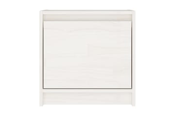 Sängbord vit 40x30,5x40 cm massiv furu