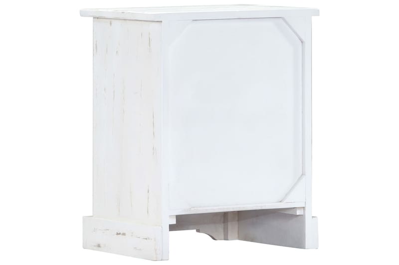 Sängbord vit 40x30x50 cm massivt mangoträ - Vit - Möbler - Bord & matgrupper - Avlastningsbord - Sängbord & nattduksbord
