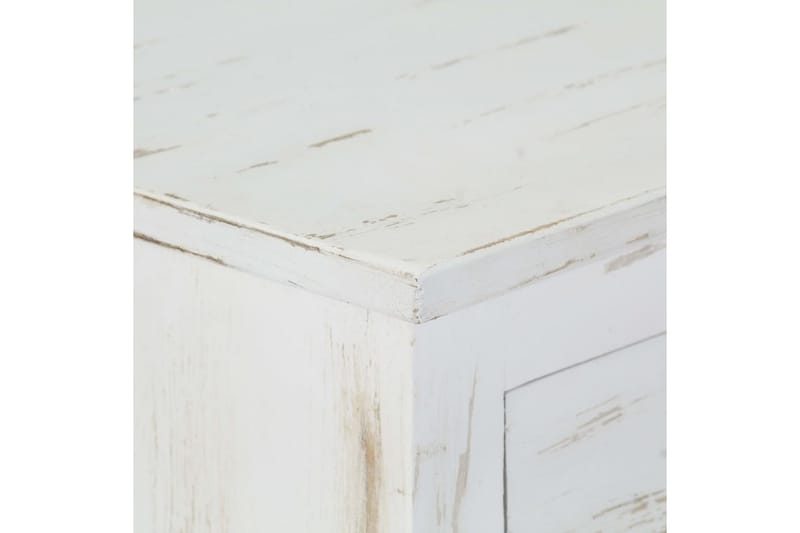 Sängbord vit 40x30x50 cm massivt mangoträ - Vit - Möbler - Bord & matgrupper - Avlastningsbord - Sängbord & nattduksbord