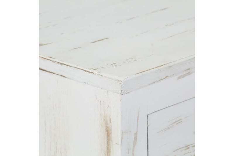 Sängbord vit 40x30x50 cm massivt mangoträ - Vit - Sängbord & nattduksbord