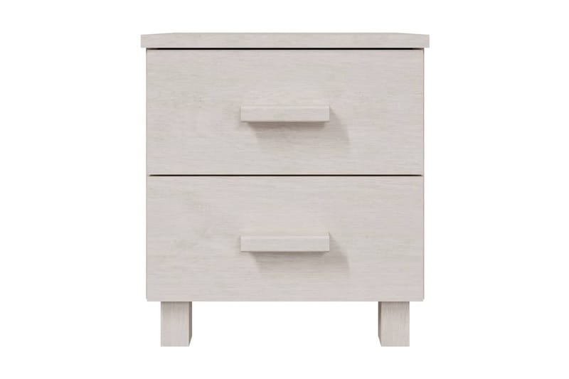 Sängbord vit 40x35x44,5 cm massiv furu - Vit - Möbler - Bord & matgrupper - Avlastningsbord - Sängbord & nattduksbord