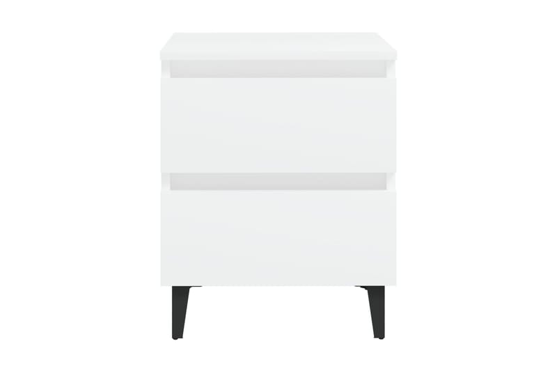 Sängbord vit 40x35x50 cm spånskiva - Vit - Sängbord & nattduksbord
