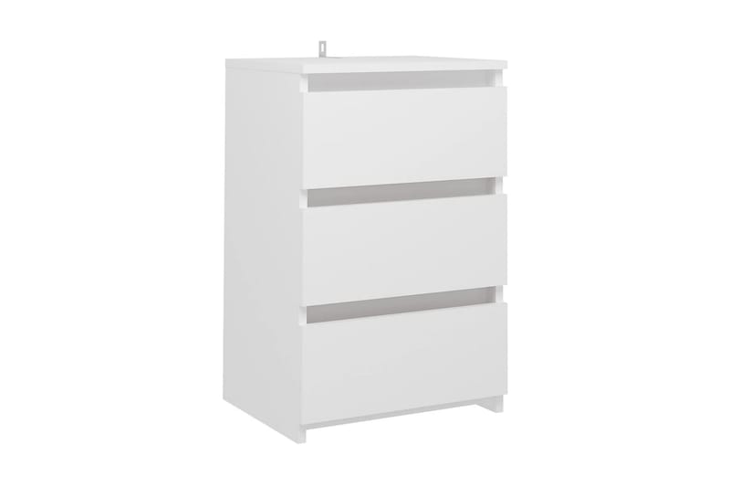 Sängbord vit 40x35x62,5 cm spånskiva - Vit - Möbler - Bord & matgrupper - Avlastningsbord - Sängbord & nattduksbord