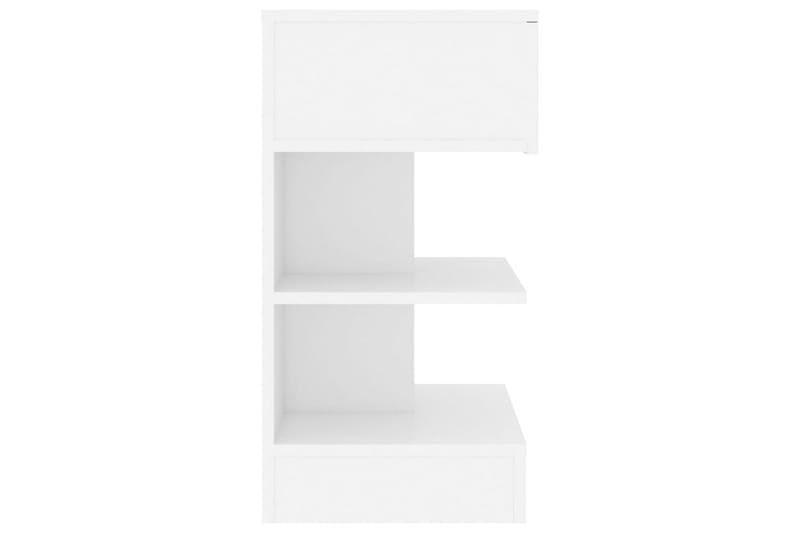 Sängbord vit 40x35x65 cm spånskiva - Vit - Sängbord & nattduksbord