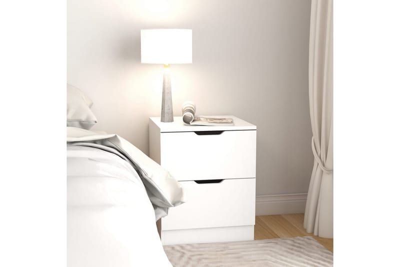 Sängbord vit 40x40x50 cm spånskiva - Vit - Möbler - Bord & matgrupper - Avlastningsbord - Sängbord & nattduksbord