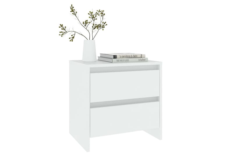 Sängbord vit 45x34,5x44,5 cm spånskiva - Vit - Möbler - Bord & matgrupper - Avlastningsbord - Sängbord & nattduksbord