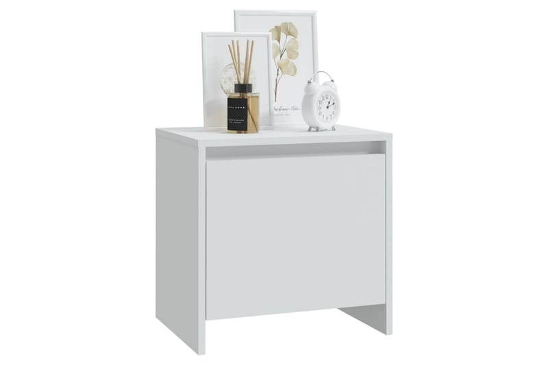 Sängbord vit 45x34x44,5 cm spånskiva - Vit - Möbler - Bord & matgrupper - Avlastningsbord - Sängbord & nattduksbord