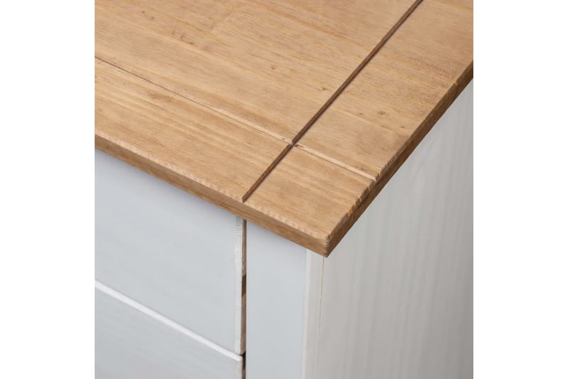 Sängbord vit 46x40x57 cm furu panama - Vit - Möbler - Bord & matgrupper - Avlastningsbord - Sängbord & nattduksbord