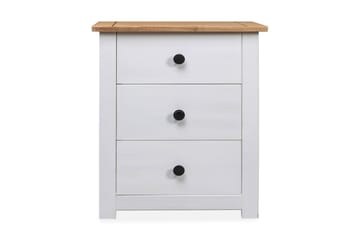 Sängbord vit 46x40x57 cm furu panama