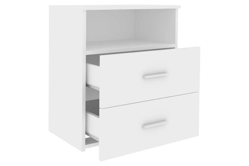 Sängbord vit 50x32x60 cm - Vit - Möbler - Bord & matgrupper - Avlastningsbord - Sängbord & nattduksbord