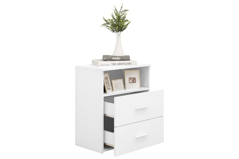 Sängbord vit 50x32x60 cm - Vit - Möbler - Bord & matgrupper - Avlastningsbord - Sängbord & nattduksbord