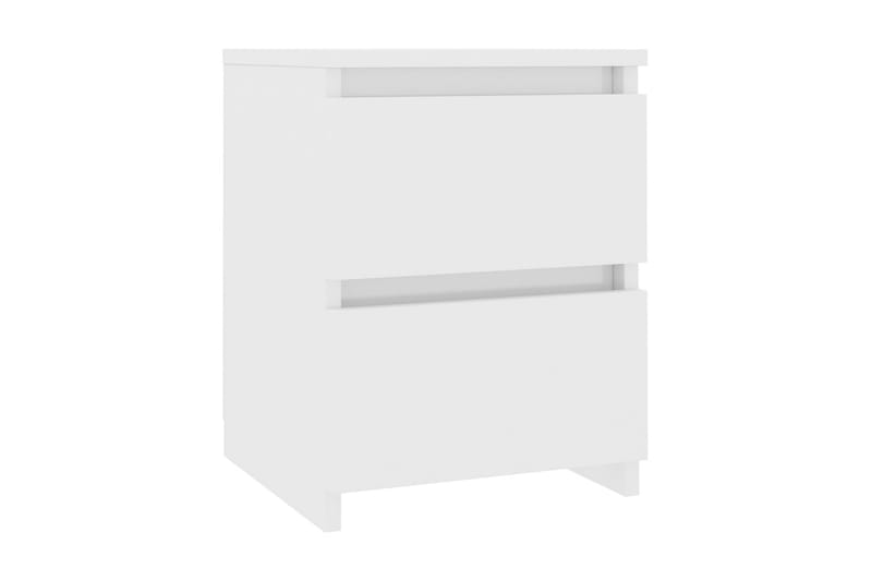Sängbord vit högglans 30x30x40 cm spånskiva - Vit - Sängbord & nattduksbord