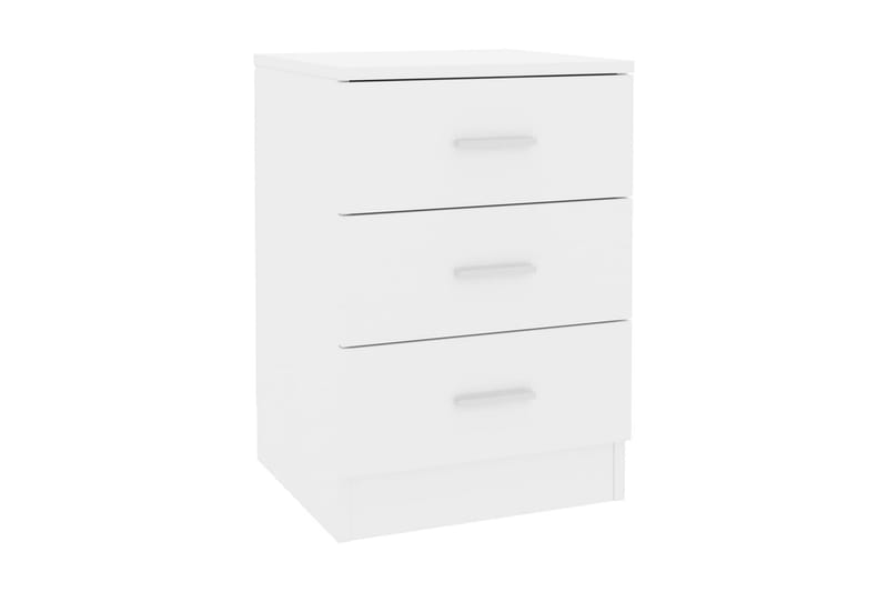 Sängbord vit högglans 38x35x56 cm spånskiva - Vit - Möbler - Bord & matgrupper - Avlastningsbord - Sängbord & nattduksbord