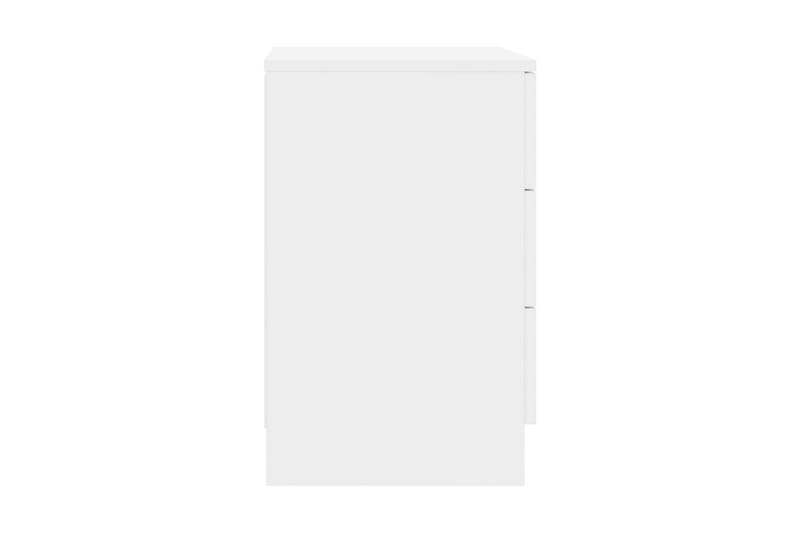 Sängbord vit högglans 38x35x56 cm spånskiva - Vit - Möbler - Bord & matgrupper - Avlastningsbord - Sängbord & nattduksbord