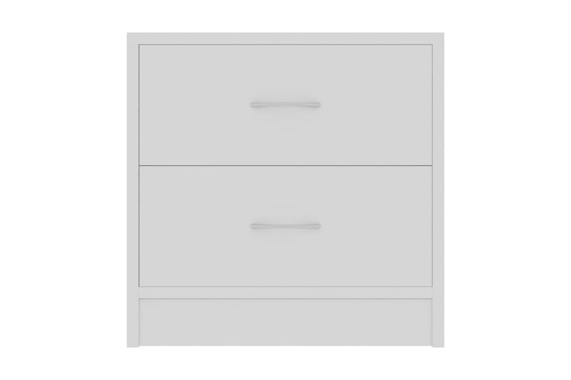 Sängbord vit högglans 40x30x40 cm spånskiva - Vit - Sängbord & nattduksbord