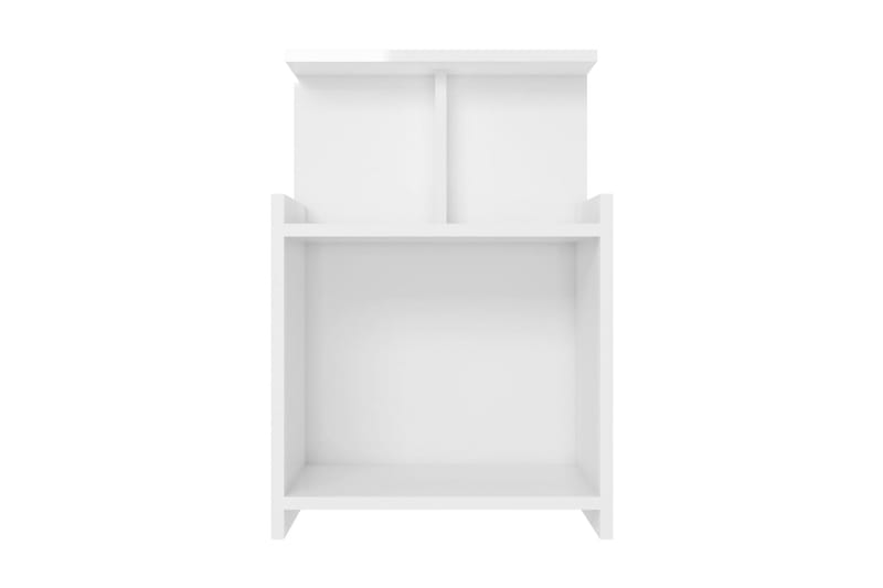 Sängbord vit högglans 40x35x60 cm spånskiva - Vit - Sängbord & nattduksbord