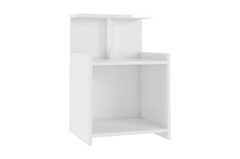 Sängbord vit högglans 40x35x60 cm spånskiva - Vit - Möbler - Bord & matgrupper - Avlastningsbord - Sängbord & nattduksbord