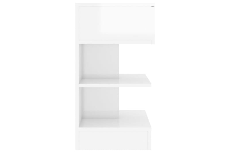 Sängbord vit högglans 40x35x65 cm spånskiva - Vit - Möbler - Bord & matgrupper - Avlastningsbord - Sängbord & nattduksbord