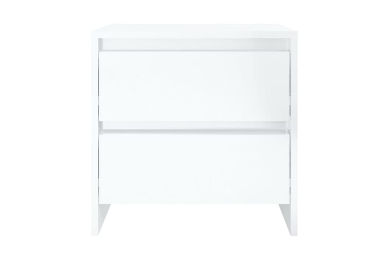 Sängbord vit högglans 45x34,5x44,5 cm spånskiva - Vit - Sängbord & nattduksbord