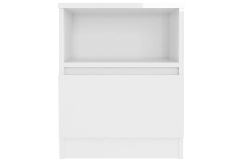 Sängbord vit höglans 40x40x50 cm spånskiva - Vit - Möbler - Bord & matgrupper - Avlastningsbord - Sängbord & nattduksbord