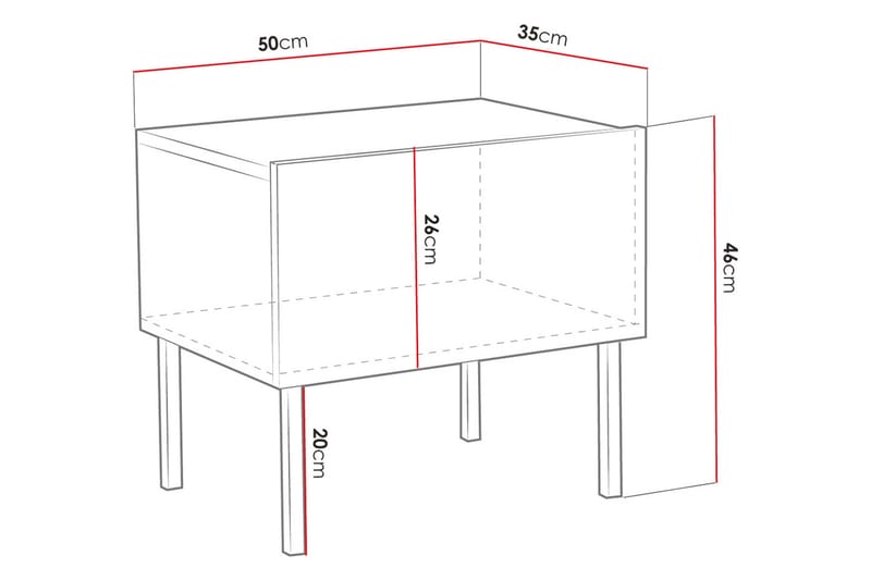 Sängbord - Vit - Möbler - Bord & matgrupper - Avlastningsbord - Sängbord & nattduksbord