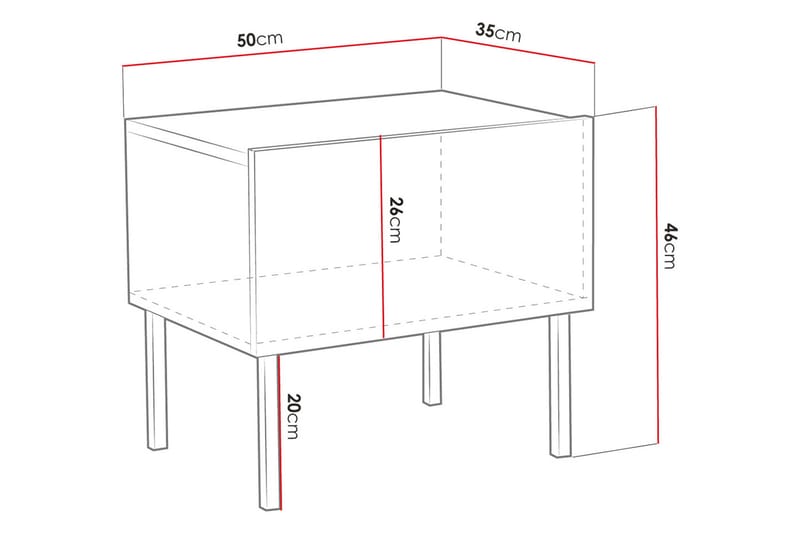 Sängbord - Vit - Sängbord & nattduksbord