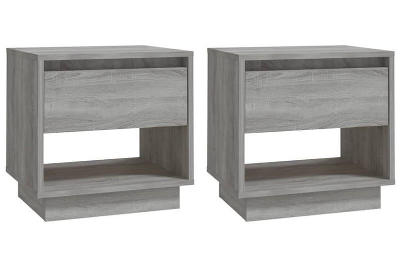 Sängskåp 2 st grå sonoma-ek 45x34x44 cm spånskiva - Grå - Möbler - Bord & matgrupper - Avlastningsbord - Sängbord & nattduksbord