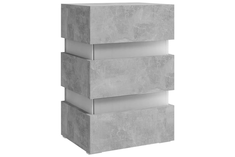 Sängskåp LED betonggrå 45x35x67 cm spånskiva - Grå - Möbler - Bord & matgrupper - Avlastningsbord - Sängbord & nattduksbord