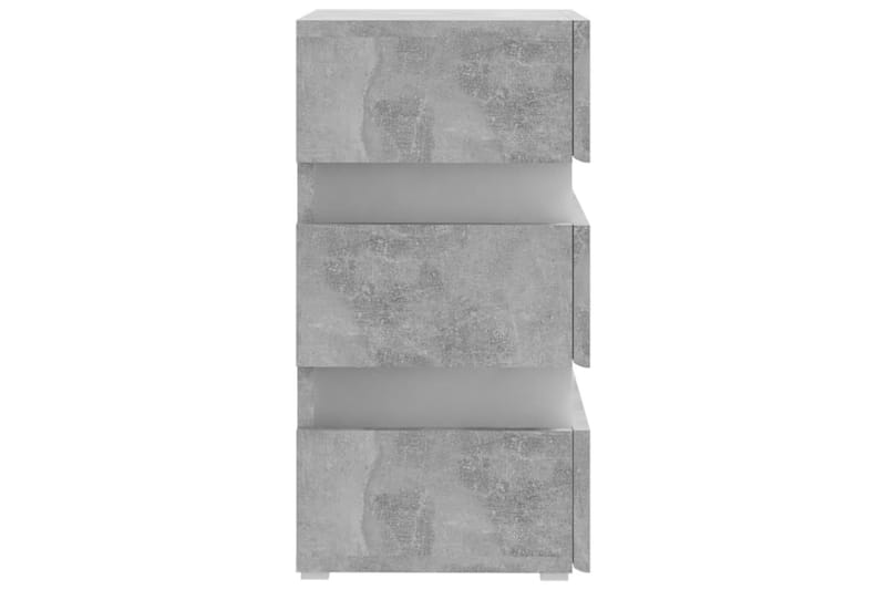 Sängskåp LED betonggrå 45x35x67 cm spånskiva - Grå - Möbler - Bord & matgrupper - Avlastningsbord - Sängbord & nattduksbord